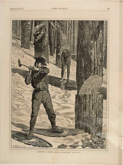 Holzfällerei im Winter von Winslow Homer