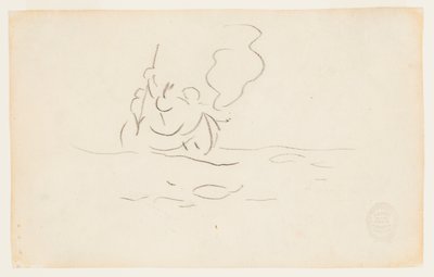 Mann in einem Kanu mit Harpune von Winslow Homer