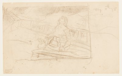 Mann an Deck mit Schiffsglocke von Winslow Homer