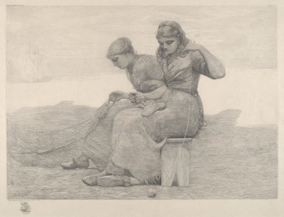 Netze flicken von Winslow Homer