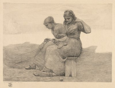 Die Risse flicken, 1888 von Winslow Homer