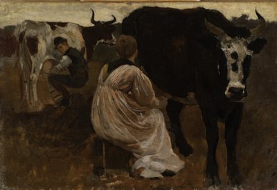 Melken, 1875 von Winslow Homer