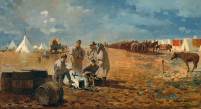 Regentag im Lager, 1871 von Winslow Homer
