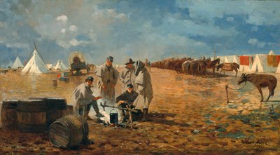Regentag im Lager, 1871 von Winslow Homer