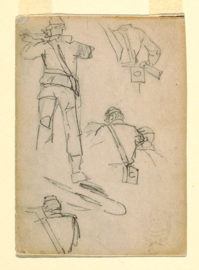 Studie von Soldaten beim Zielen von Winslow Homer