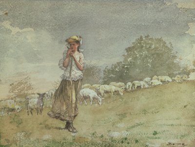Schafe hüten, Houghton Farm, ca. 1878-79 von Winslow Homer