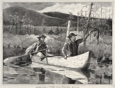 Fallenstellen in den Adirondacks, 1870 von Winslow Homer