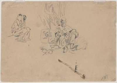 Zwei ruhende Soldaten [Rückseite] von Winslow Homer