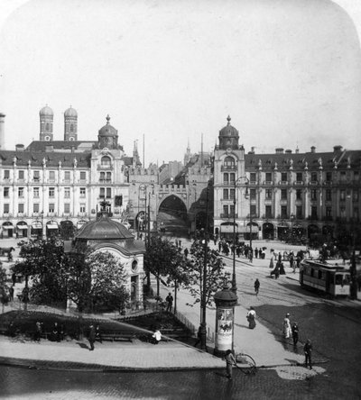 Karlsplatz, München, Deutschland, um 1900 von Wurthle and Sons