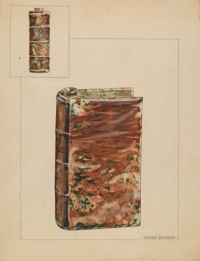 Buchflasche, um 1937 von Yolande Delasser