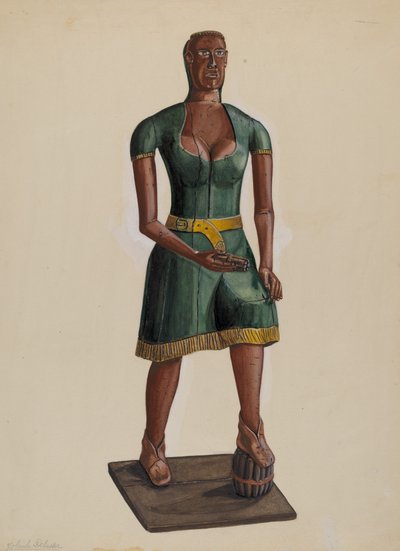 Zigarrenladen-Indianer, 1935-1942 von Yolande Delasser