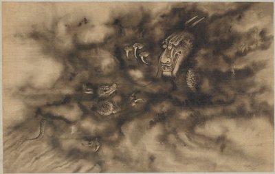 Drachen in Wolken, Qing-Dynastie, 1684 von Zhou Xun