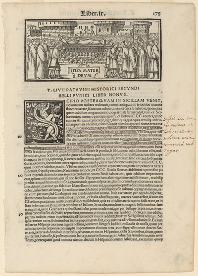 Seite aus Livius Historiabum Libri, 1520 von Zoan Andrea