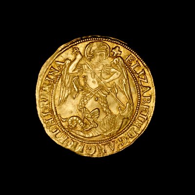 Englische gehämmerte Gold-Engel-Münze von Hippolyte Lalaise Devéria