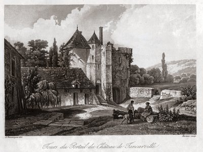 Das Schloss von Tancarville (Gravur) von . .