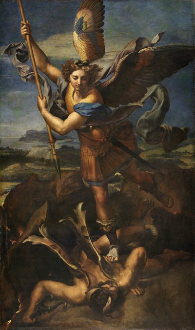Der Erzengel Michael besiegt Satan von Raphael