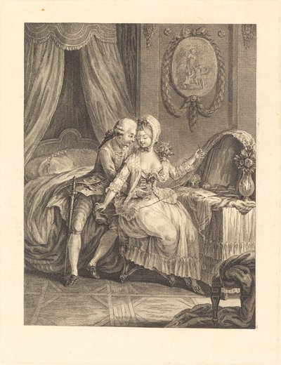 Dame bei ihrer Toilette von after Charles Eisen