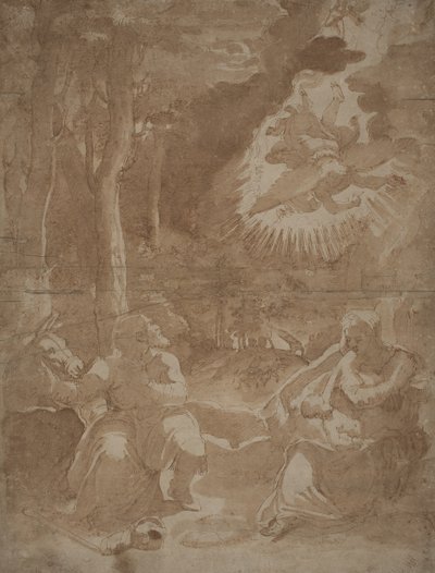 Ruhe auf der Flucht nach Ägypten von after Girolamo Muziano