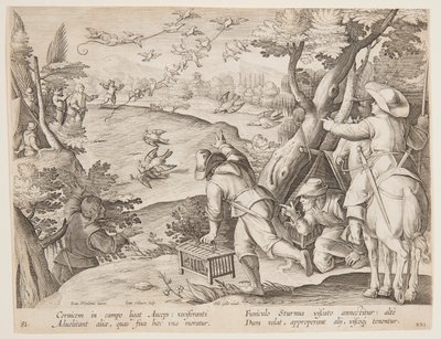 Vogelfang von after Jan van der Straet, called Stradanus