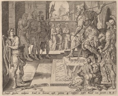 David vor Saul von after Maerten van Heemskerck