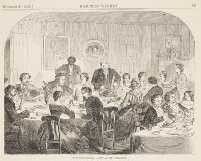 Thanksgiving Day – Das Abendessen von after Winslow Homer
