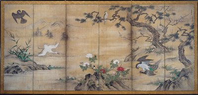 Vögel und Blumen von attributed to Kano Shōei