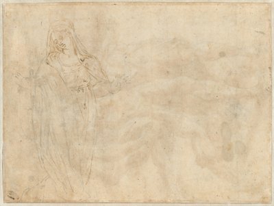 Kniende Frau [verso] von called Bertoia Jacopo Zanguidi