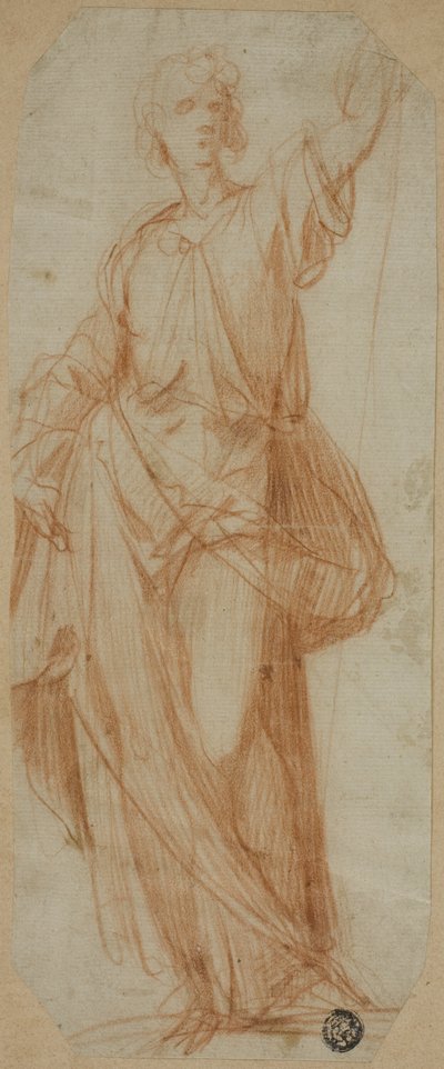 Stehende drapierte Figur von called Cavaliere d