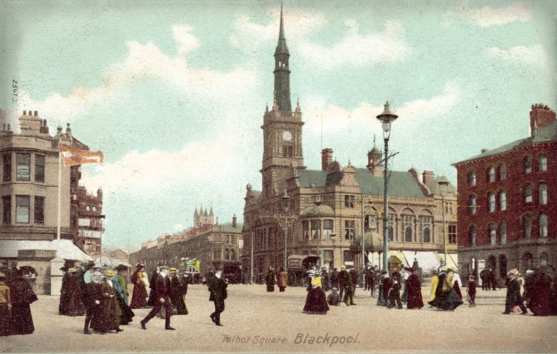 Talbot Square, Blackpool (Farbfoto) von (after) English photographer