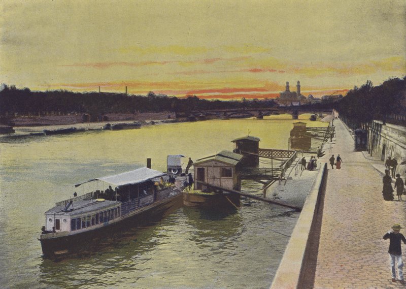 Paris, Die Seine (Farbfoto) von (after) French Photographer