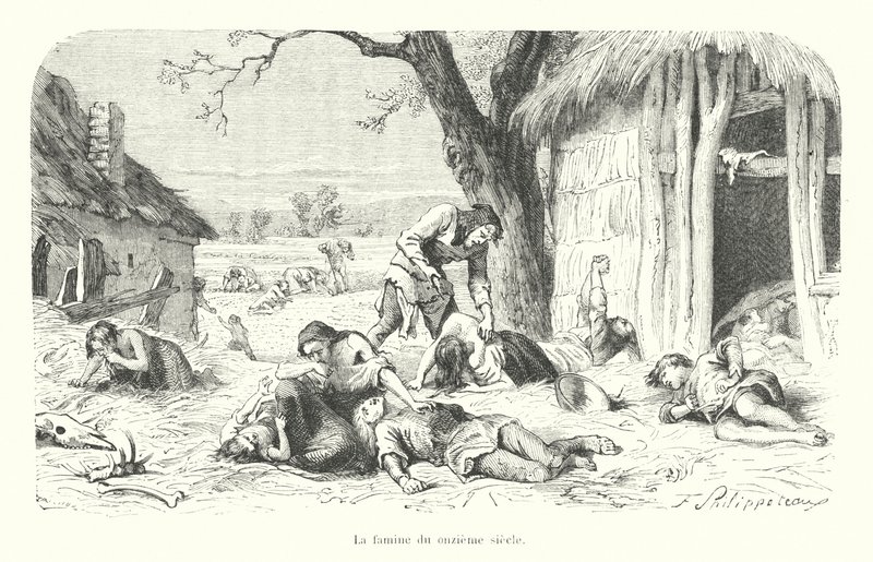 Hungersnot in Europa von (after) French School