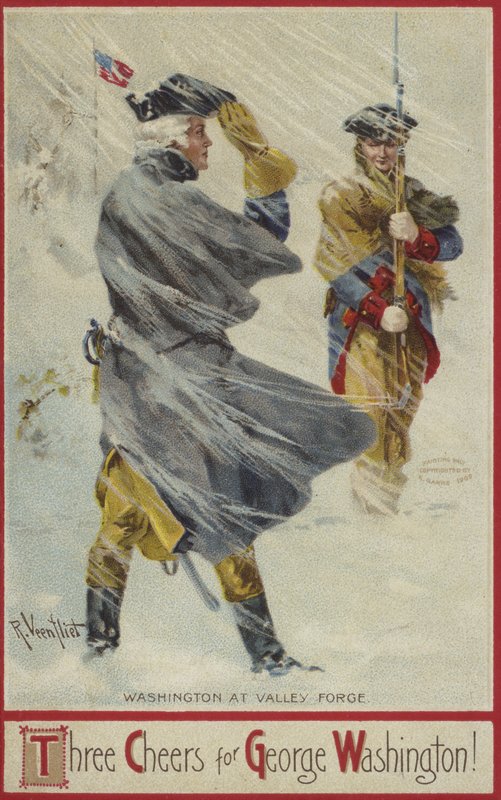 George Washington in Valley Forge von American School