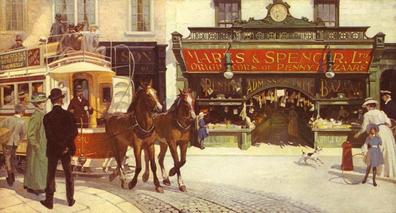 Eine neue Art von Ladenfront mit Fenstern zum Öffnen oder Schließen, 1905 von English School