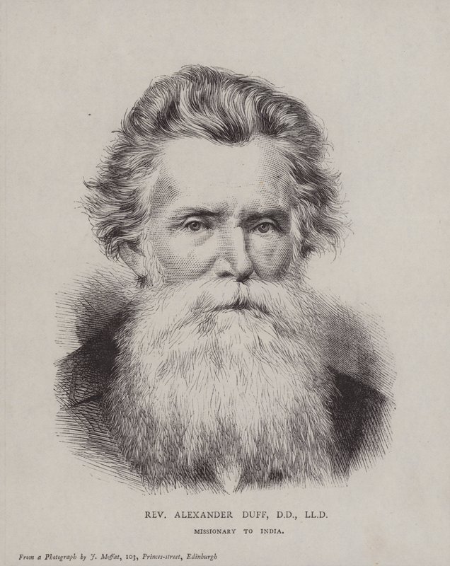Alexander Duff, schottischer Missionar in Indien von English School