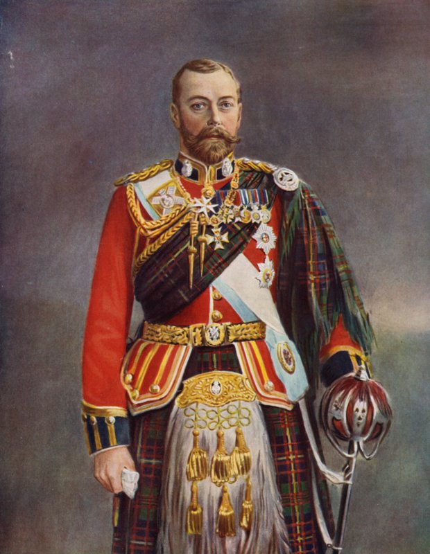 König Georg als Oberst der Cameron Highlanders von English School