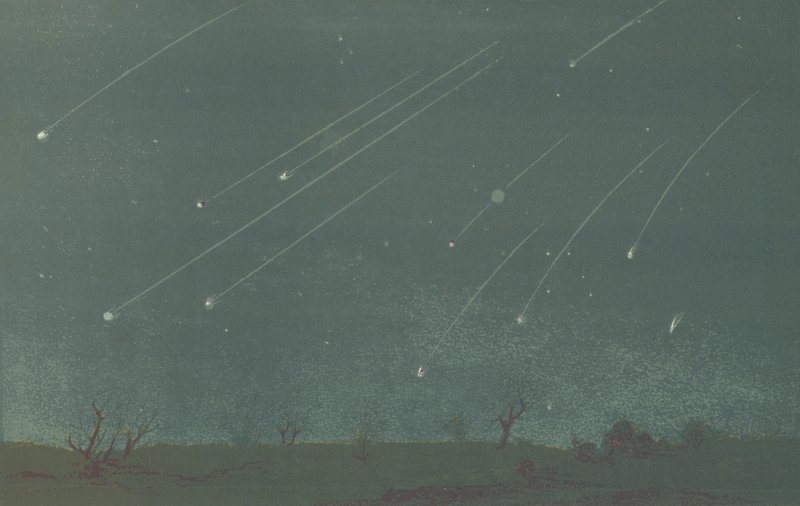 Der Meteorschauer vom November 1866 von English School