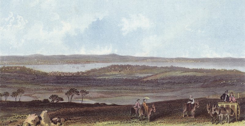 Blick von Ashey Down von English School