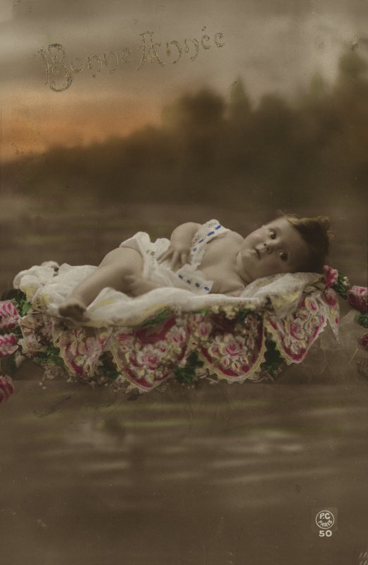 Neujahrskarte mit Baby von French Photographer