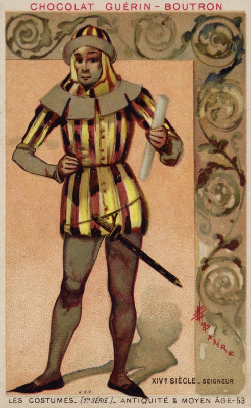 Kostüm eines Lords, 14. Jahrhundert von French School