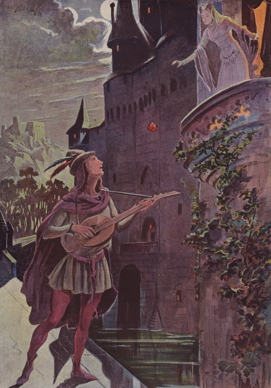 Der Troubadour von French School