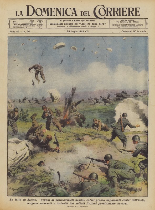 Der Kampf in Sizilien von Achille Beltrame