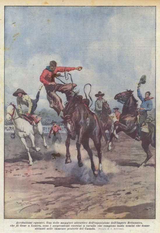 Pferdeakrobatik von Achille Beltrame