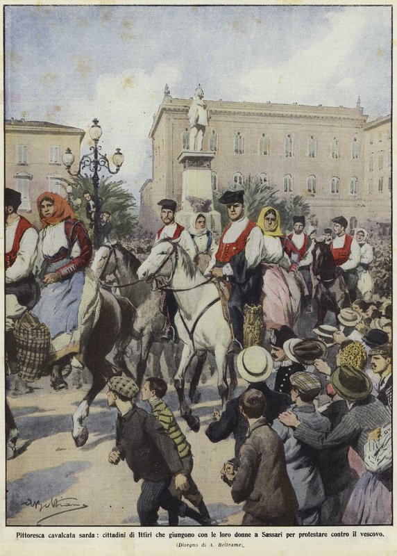 Demonstrationen in Sardinien von Achille Beltrame