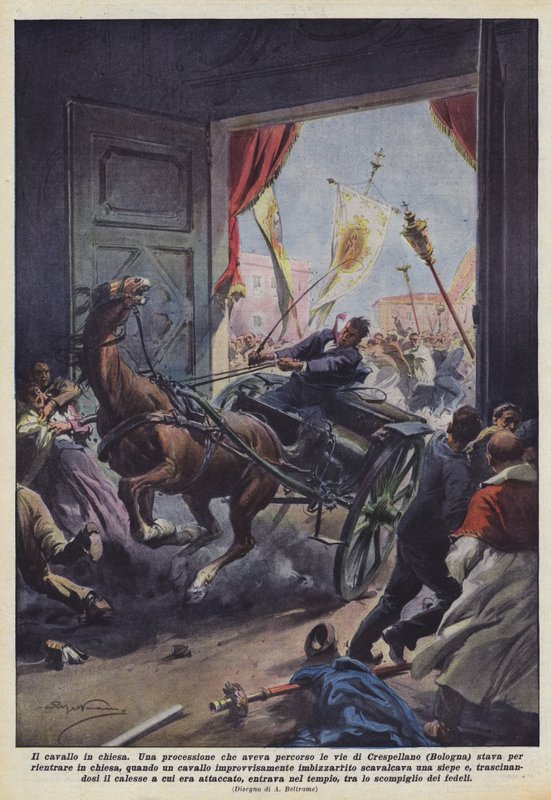 Das Pferd in der Kirche von Achille Beltrame