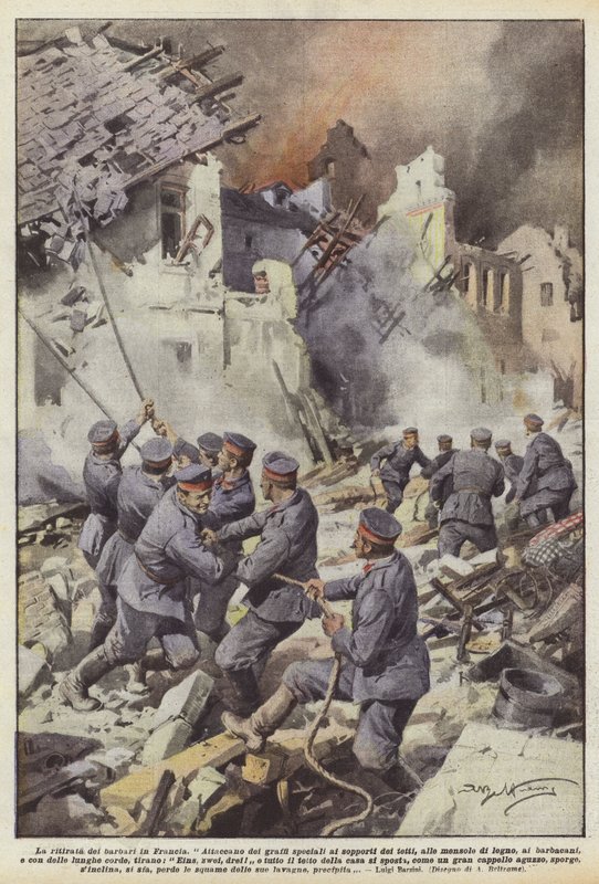 Der Rückzug der Barbaren in Frankreich von Achille Beltrame