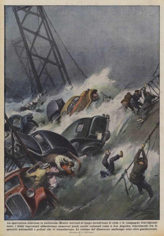 Die schreckliche Überschwemmung in Kalifornien von Achille Beltrame