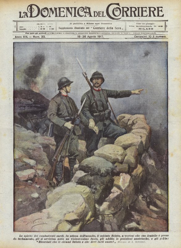 Der Geist der sardischen Kämpfer von Achille Beltrame