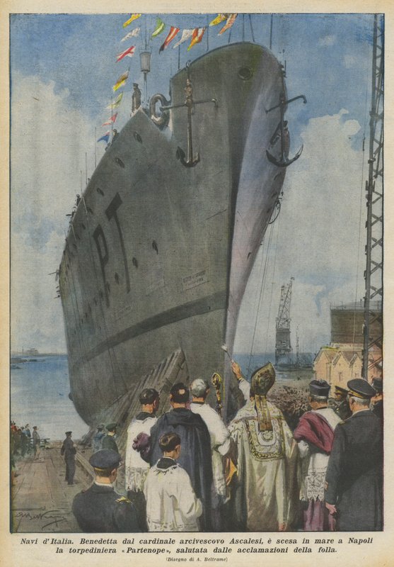 Italienische Schiffe von Achille Beltrame