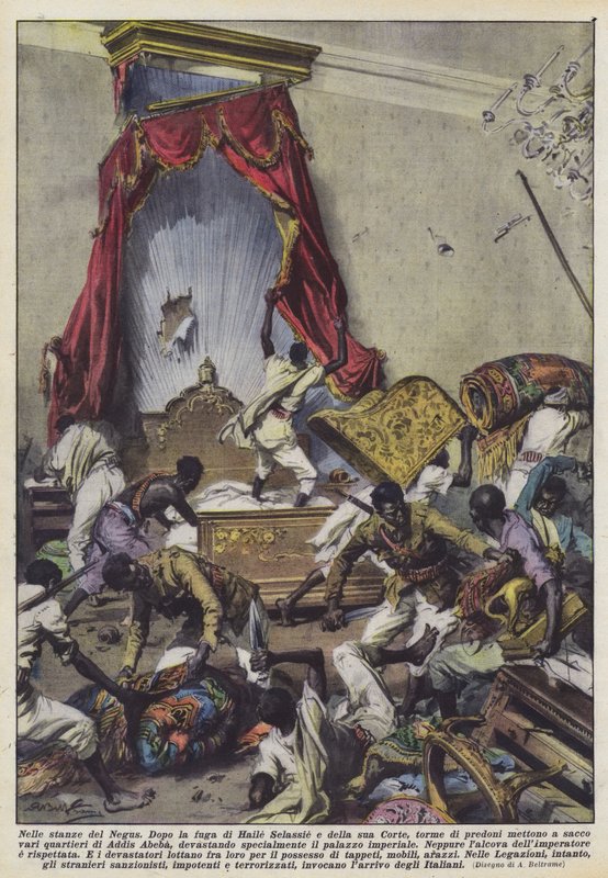 In den Räumen des Negus von Achille Beltrame