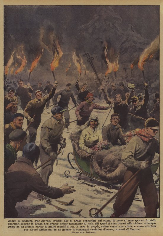 Hochzeit der Skifahrer von Achille Beltrame